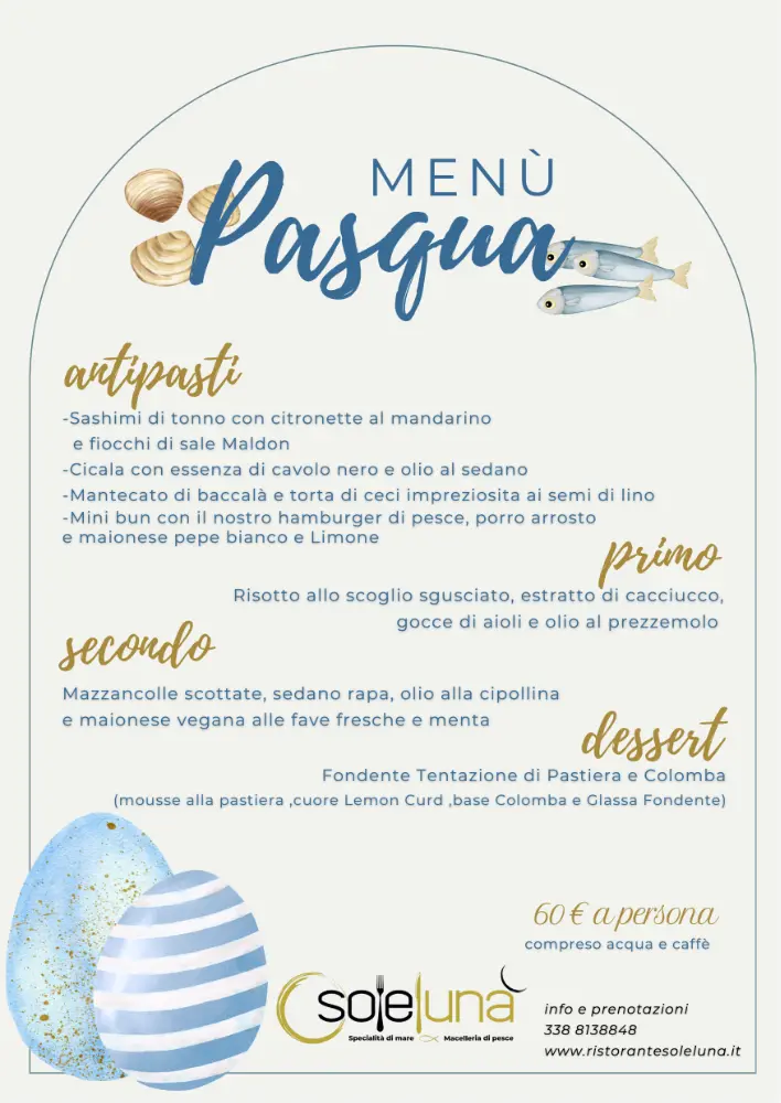 Menu di Pasqua 2026